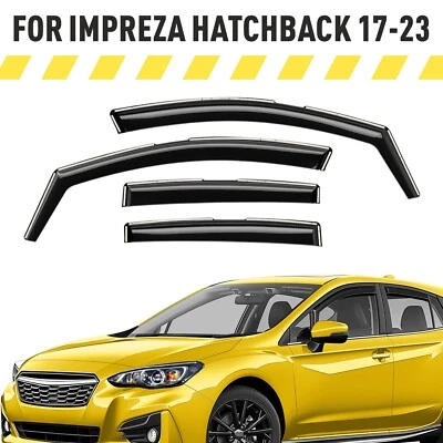 Protectores de lluvia viseras de ventilación para Subaru Impreza Hatchback 2017-2023 Foto 1 de 4