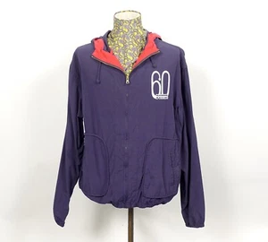 The Duffer Of St. George Navy Blue Hooded Windbreaker W/ Red Trim Size XL #297 - Picture 1 of 11