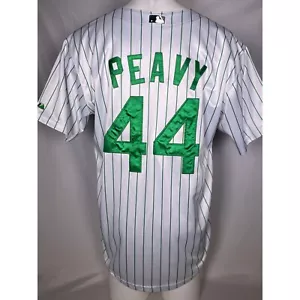 Jake Peavy #44 Chicago White Sox Striped St Patrick's Day Jersey Men's XXL 52 - Picture 1 of 12