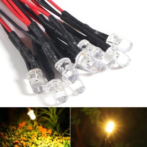 10x vorverdrahtet 3 mm gelbes LED-Licht 12 ~ 18 V für Zug Layout Schule Projekt Modelle - Bild 1 von 7