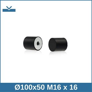 E Ø100x50 M16 x 16 NK 45° Shore Gummipuffer Schwingungsdämpfer - Bild 1 von 2