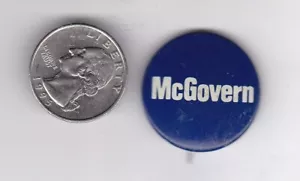 George McGovern 1972 Pulsante Elezioni Presidente Blu/Bianco alcuni graffi - Foto 1 di 1
