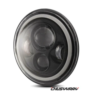 Faro LED cromado de 7 pulgadas para Kawasaki Vulcan VN 500 750 800 900 1500 1600 1700 Foto 1 de 4