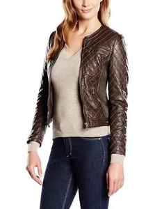 ARTURO ladies jacket leather jacket long sleeve Zeta, brown, M - Picture 1 of 3