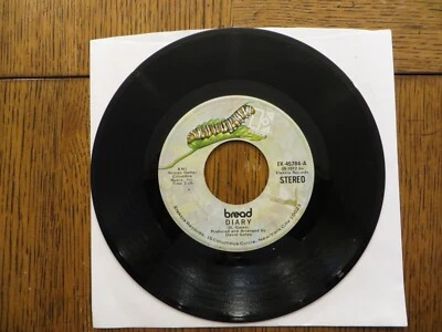 Bread – Diary / Down On My Knees - 1972 - Elektra EK-45784 7" Single VG+ Stereo - Image 1 of 2