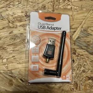 600Mbps Wireless USB WiFi Adapter Dongle Dual Band 2.4G/5GHz W/Antenna 802.11AC - Picture 1 of 3