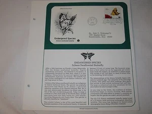 US Stamps PCS Panel FDC 3105 a-o Endangered Species Schaus Swallowtail Butterfly - Picture 1 of 1