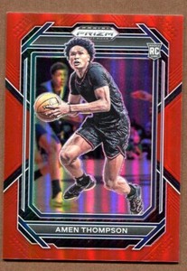 Amen Thompson 2023 Panini Prizm Draft Picks Prizms Red RC 123/299 #4