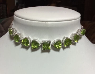 Peridot Sterling Silver Adjustable Slide Bracelet (10.40 CT’s.) - Image 1 of 4