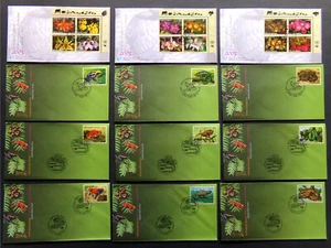 ENDANGERED Flower Frog Lizard Snake Wildlife Nature FDC Mixed Lot UN 2005-06 Set - Picture 1 of 7