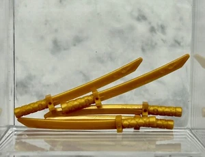 Lego Parts Lot (5) Ct ~ Pearl Gold Minifigure, Utensil Katana Sword ~ No 21459 - Picture 1 of 1