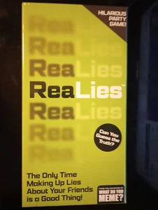 Realies (Real Lies) Party Game, Nuovo Sigillato, Trucca le Bugie sui Tuoi Amici - Foto 1 di 4