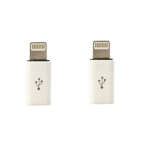 2 Adapter Micro USB to iPhone 8pin Male Female Converter Connector For Android - Picture 1 of 11