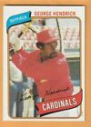 George Hendrick St. Louis Cardinals 1980 Topps #350 12L