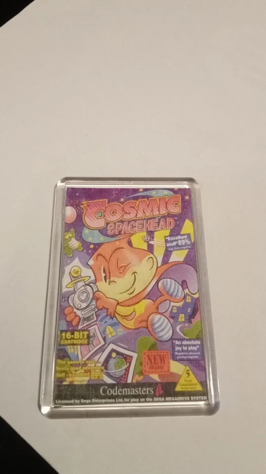 Cosmic Spacehead Sega Megadrive Genesis Juego Cubierta Acrílico Imán Nevera  Foto 1 de 1