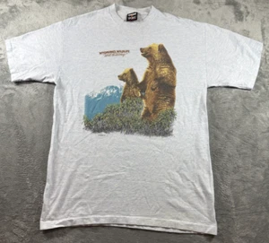 Vintage Wyoming Wildlife Habitat 1988 Single Stitch T-Shirt Size L - Bild 1 von 9