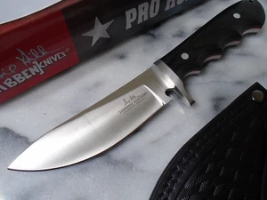Gil Hibben Pro Hunter Fixed Blade Knife Full Tang GH5124 5Cr15 Black Wood New - Picture 1 of 13