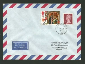 Angleterre timbres sur lettre 1994 London /L1561 - Picture 1 of 1