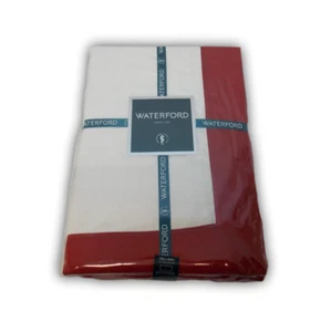 Waterford Tablecloth Clarissa Red White 70 x 84 Inch Oblong Holiday Dining NEW - Picture 1 of 2