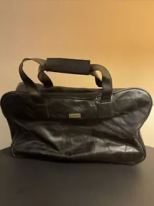  Overnight Travel Cabin Bag and Purse. Black. Leather front. - Picture 1 of 5