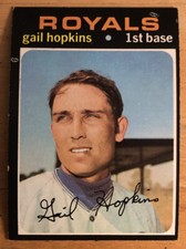 1971 Topps Gail Hopkins Baseball Card #269 Royals First Base Low-Grade