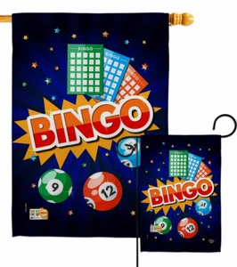 Bingo Garden Flag Games Interests Decorative Small Gift Yard House Banner - Picture 1 of 17