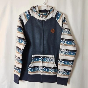 Women's Burton Snowboards Blue Dryride Full Zip Scoop Hoodie Sweatshirt Jacket L - Picture 1 of 6