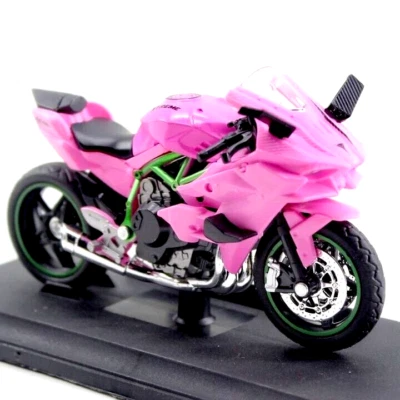 Escala 1:18 Kawasaki Ninja H2R Modelo de Motocicleta Diecast Aleación Bicicleta Juguete CAJA Rosa Foto 1 de 4