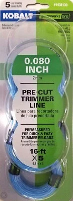 Kobalt / Greenworks Pro - 5 easy reloading trimmer refills - #1438130 - NEW - Image 1 of 2