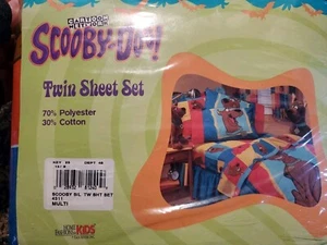 NEW Scooby Doo Twin Sheet Set 70% Polyester 30% Cot. Dan River 2000 - Picture 1 of 14