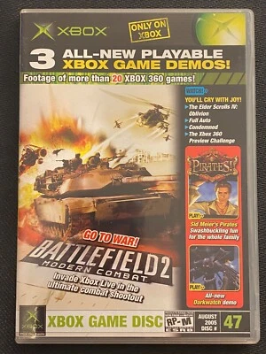 BATTLEFIELD 2 MODERN COMBAT  xbox Official DEMO #47 SID MEIER PIRATES darkwatch - Image 1 of 4