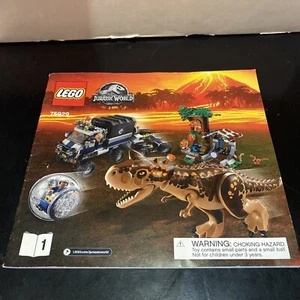 Lego 75929 Jurassic World Carnotaurus Girosfera Fuga solo manuale *senza mattoncini* - Foto 1 di 2