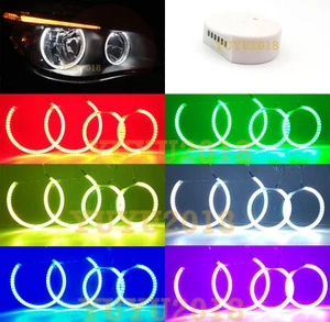 bluetooth RGB halo ring for BMW E60 E61 525i M5 03-07 Halogen Headlight DRL LED - Picture 1 of 17