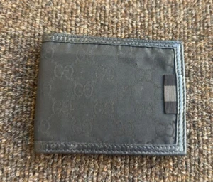 Gucci Black GG Nylon Bifold Wallet - Picture 1 of 9