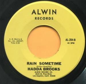 HADDA BROOKS (Stolen Love / Rain Sometime R&B - SOUL 45 RPM RECORD - Picture 1 of 2