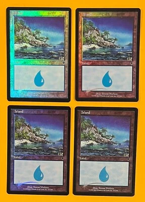 MTG ISLAND (Foil) (x4) Invasion (OldManMTG 011-927) - Image 1 of 3