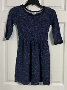 Old Navy Girls Size 8 Regular Long Sleeve Blue And Black Dress - Picture 1 of 16