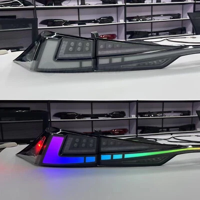 RGB LED Tail Light For Lexus IS250 300 350 ISF 200t 2013-2020 Rear Lamps Smoked - Image 1 of 4