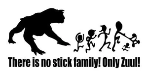 Calcomanía Stick Family Zuul Ghostbusters #1 3,75""x8,25"" Elige el color - Imagen 1 de 2