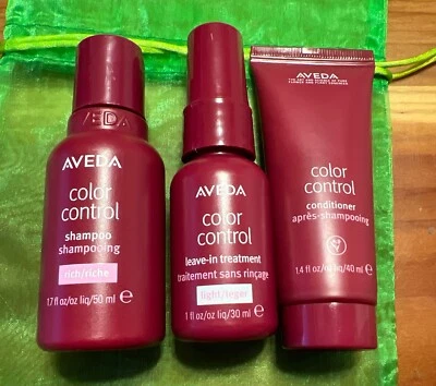 Aveda Color Control Shampoo Conditioner Leave In Treatment Travel New Stock - Image 1 of 2