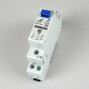 Reiheneinbau Taster 1S + 1Ö mit LED | 230V AC/DC Einbautaster Hutschiene 1-polig - Bild 1 von 5