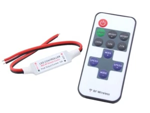 Mini RF LED Funk Dimmer 5V 12V 24V max. 12A Fernbedienung Slim - Picture 1 of 3