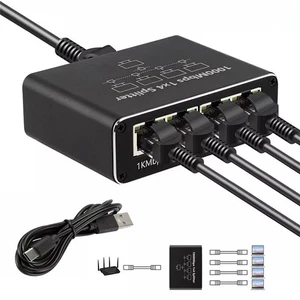 1 w do 4 wyjść RJ45 Gigabit Ethernet Splitter Adapter do sieci LAN Internet - Zdjęcie 1 z 10