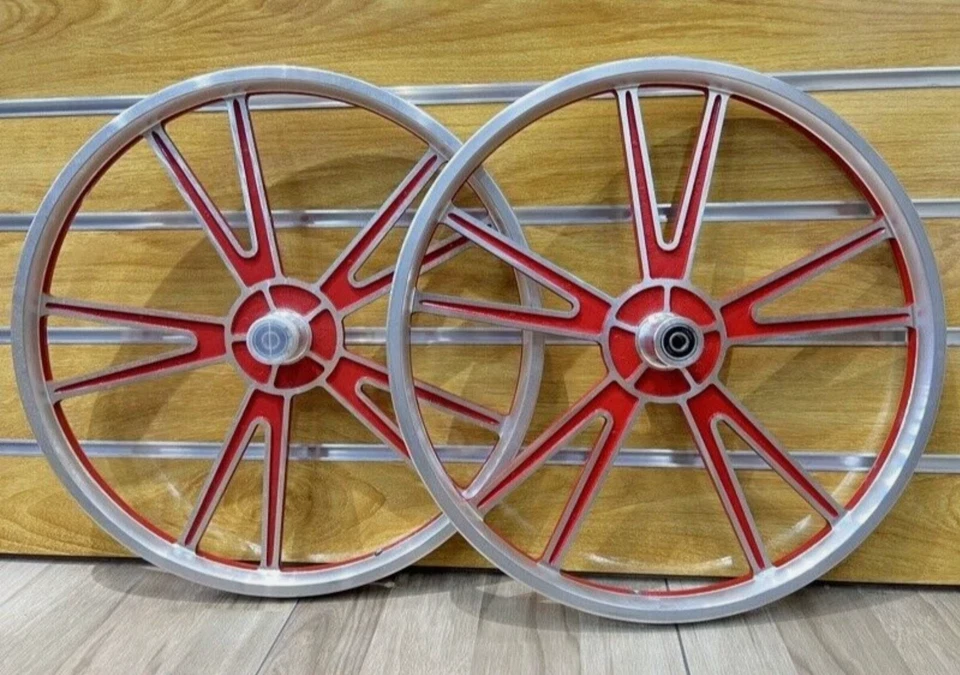 BMX Bike 20” Red Alloy Sport Rims Complete WheelSet XPEDITE - Image 1 of 1
