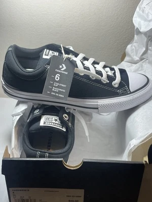 Zapatillas deportivas Converse de caña baja para niños talla 6 blancas y negras nuevas en caja Foto 1 de 4