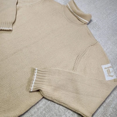 Suéter Diesel Hombres XL Mezcla de Lana Grueso Tejido Cuello Alto Abuelo Beige Pesado  Foto 1 de 4