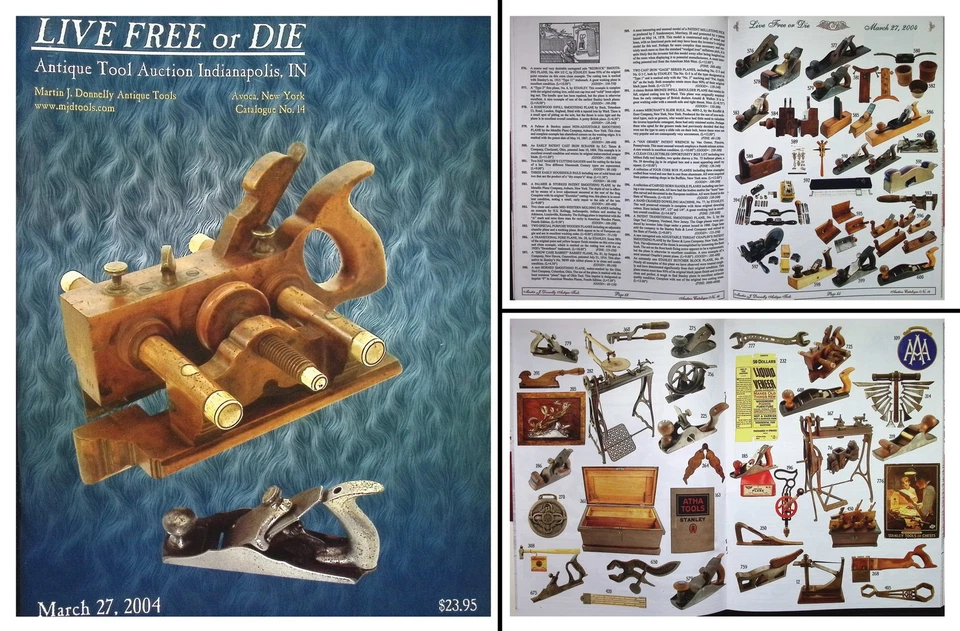 Catálogo de subasta de herramientas antiguas a todo color marzo 2004 con precios realizados Foto 1 de 1