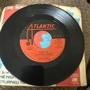45 RPM 7" Record Manhattan Transfer Spice Of Life 1983 Atlantic Records w/ Pic - Picture 1 of 4