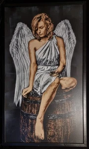 ELKI Angels Share SIGNIERT PAINTING +sticker banksy shepard fairey pejac - Bild 1 von 7