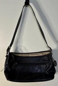 Tignanello Black Butter Soft Leather Shoulder Bag Vintage Very Good Condition - Picture 1 of 5